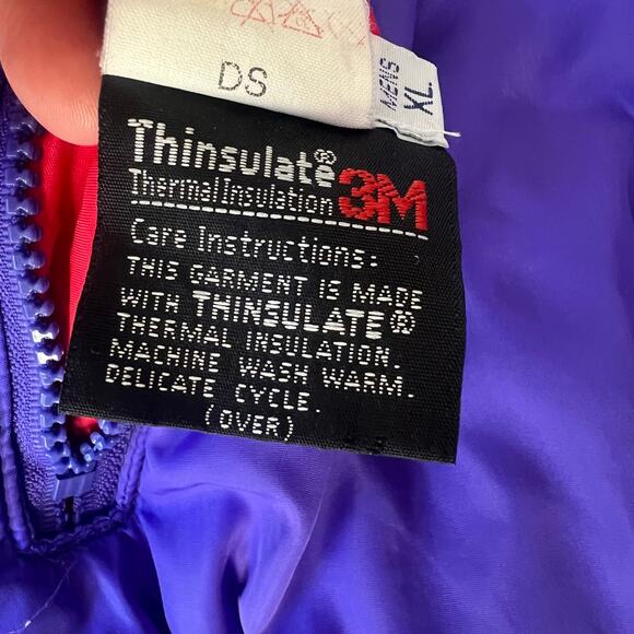 Vintage Columbia Reversible Jacket Men’s XL Purple Red 3M Thinsulate 80s 90s - Picture 12 of 13